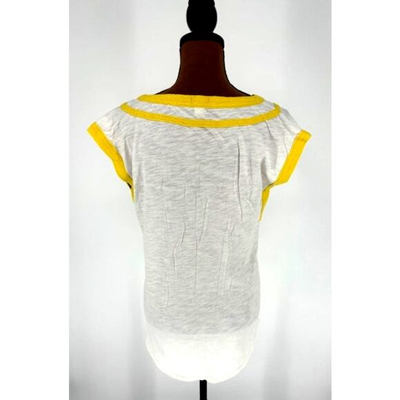J. Crew Retro Summer Swimsuit Cover-Up in White and Yellow – Size XXS - Picture 4 of 8
